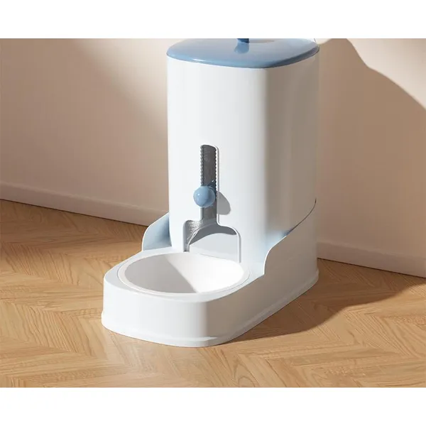 2-in-1 Gravity Feeder & Waterer, sky blue feeder - Petlland private label sourcing