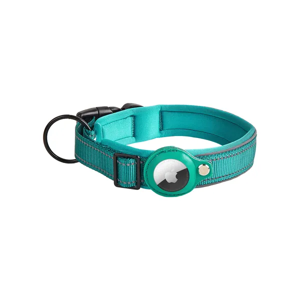 AirTag Holder Collar, teal - Petlland private label sourcing