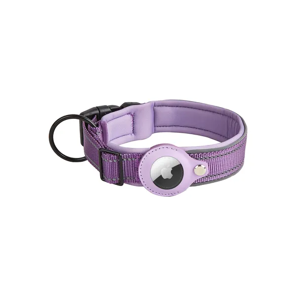 AirTag Holder Collar, purple - Petlland private label sourcing