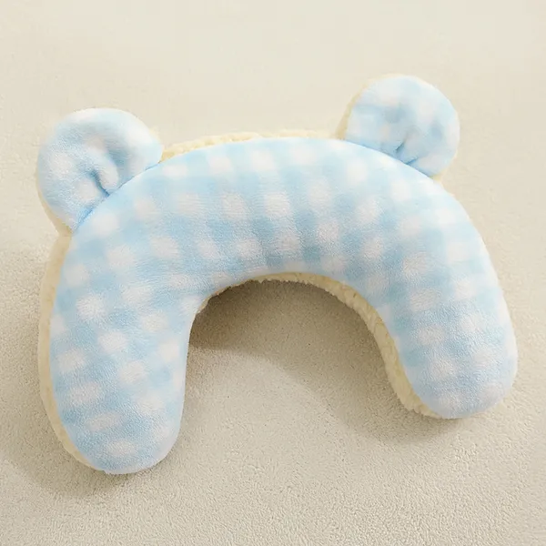 Blanket & Pillow Gift Set, blue check pillow - Petlland private label sourcing
