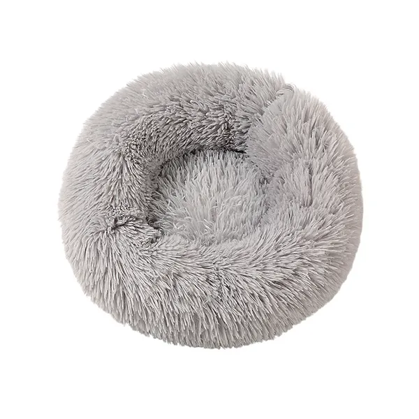 Calming Donut Plush Bed, light grey - Petlland private label sourcing