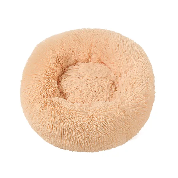 Calming Donut Plush Bed, apricot - Petlland private label sourcing