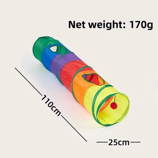 Cat Tunnel & Play-Sleep Bed, straight tunnel dimensions - Petlland private label sourcing