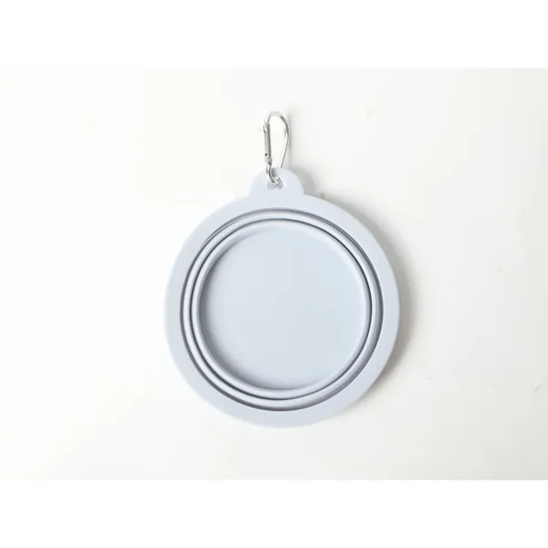 Collapsible Silicone Travel Bowl, grey - Petlland private label sourcing