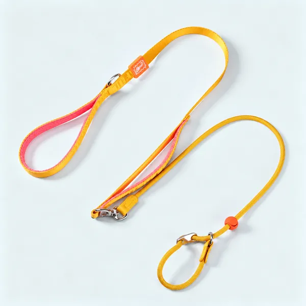 Colorful Round Nylon Leash, yellow - Petlland private label sourcing
