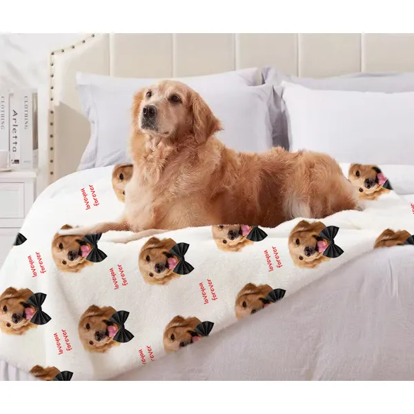 Flannel fleece Custom Photo & Embroidered Blanket - Petlland private label sourcing