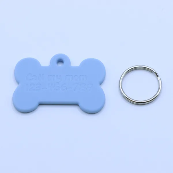 Silent Waterproof Silicone Tag, blue - Petlland private label sourcing