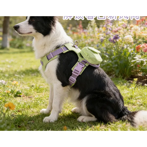 Dog Backpack Harness, worn outdoors - Petlland private label sourcing