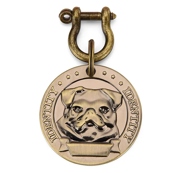 Embossed Breed-Specific Brass Tag, bulldog - Petlland private label sourcing
