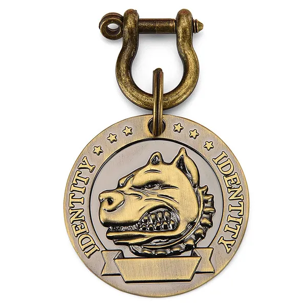 Embossed Breed-Specific Brass Tag, terrier - Petlland private label sourcing