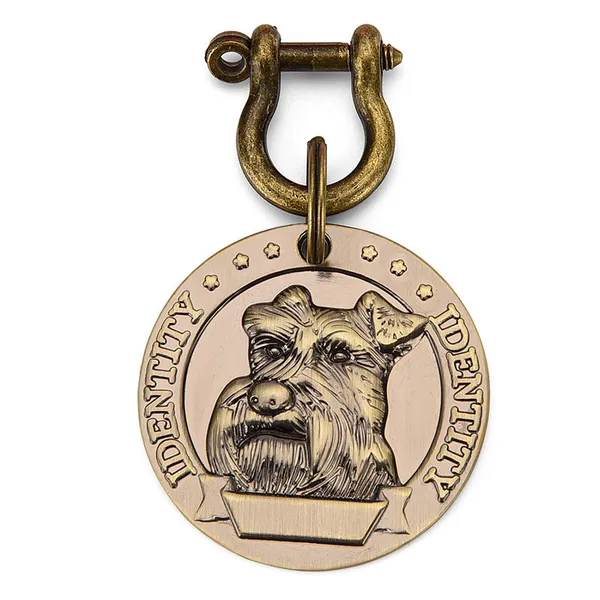 Embossed Breed-Specific Brass Tag, poodle - Petlland private label sourcing
