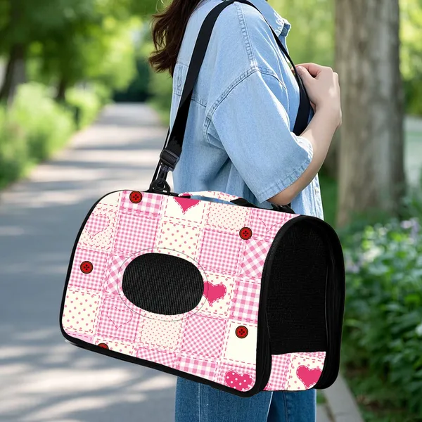 Foldable Crossbody Cat Carrier, print option - Petlland private label sourcing