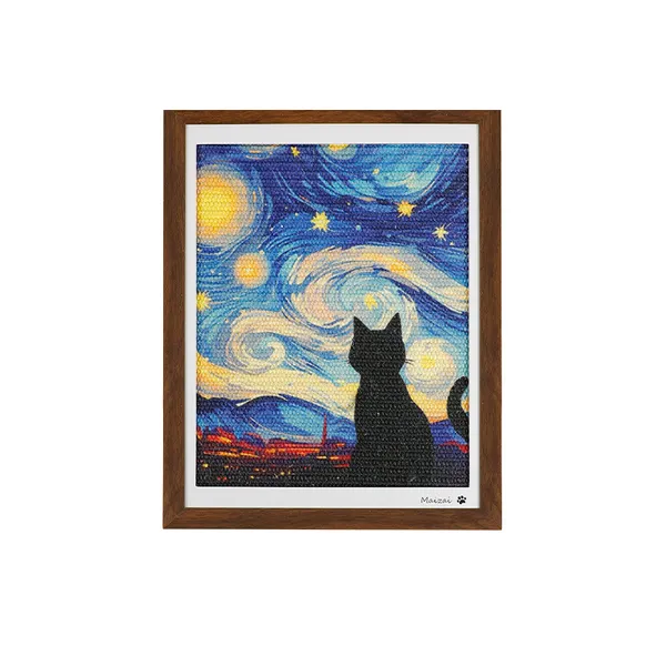 Framed Art Sisal Scratcher, night sky - Petlland private label sourcing