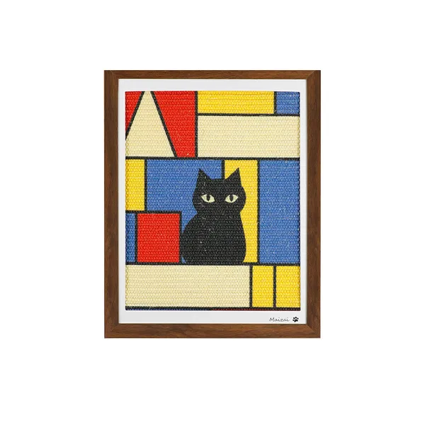 Framed Art Sisal Scratcher, geometric - Petlland private label sourcing