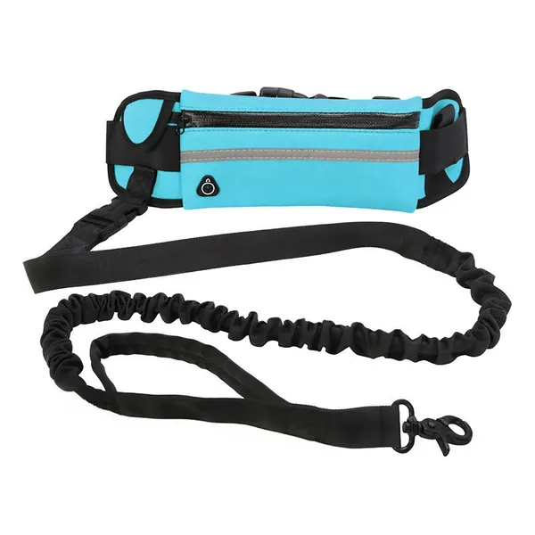 Hands-Free Running Waist Leash, blue - Petlland private label sourcing