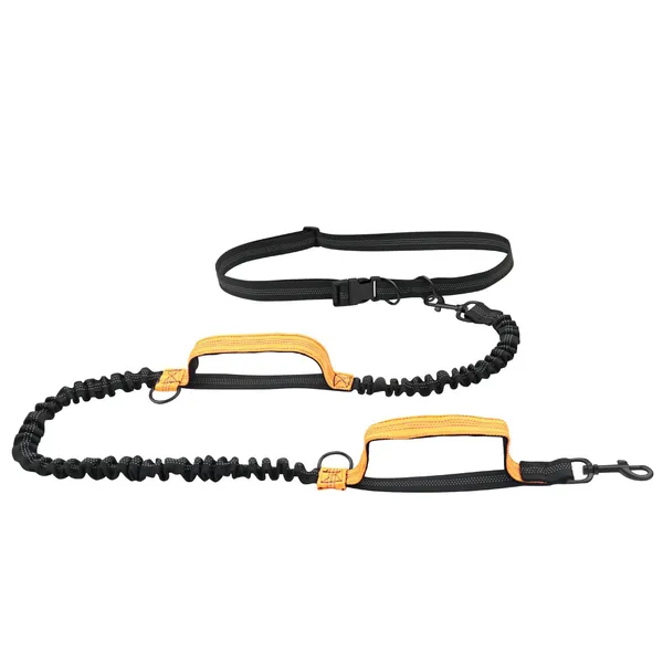 Hands-Free Running Waist Leash, yellow grip - Petlland private label sourcing