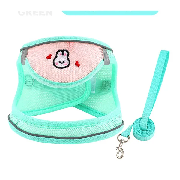 Harness + Leash + Bandana Set, green set - Petlland private label sourcing
