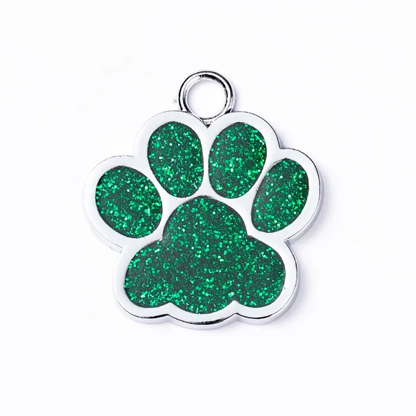Heart & Paw Zinc Alloy Tag, green - Petlland private label sourcing