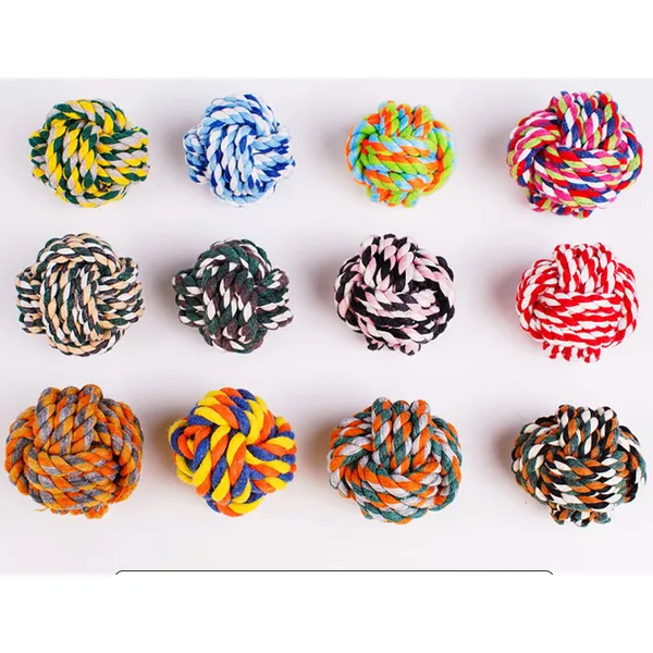 Heavy-Duty Nylon Woven Toy, rope ball colours - Petlland private label sourcing