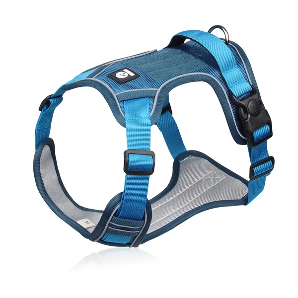 Heavy-Duty Oxford Large Dog Harness, blue - Petlland private label sourcing