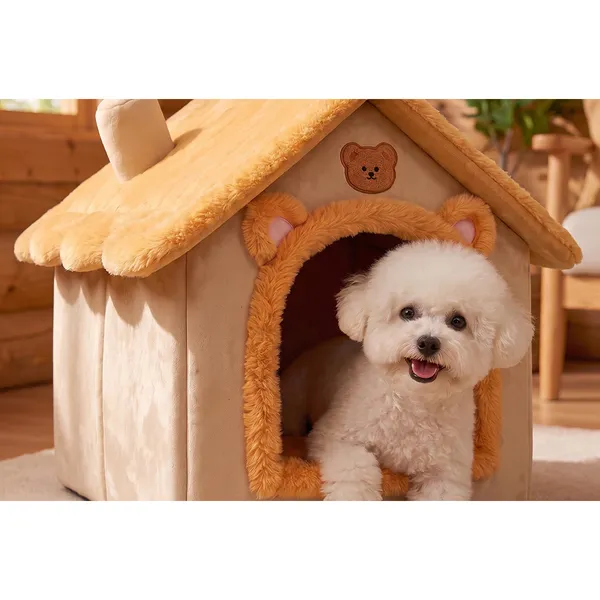 House-Shape Washable Cat Bed, small dog inside - Petlland private label sourcing