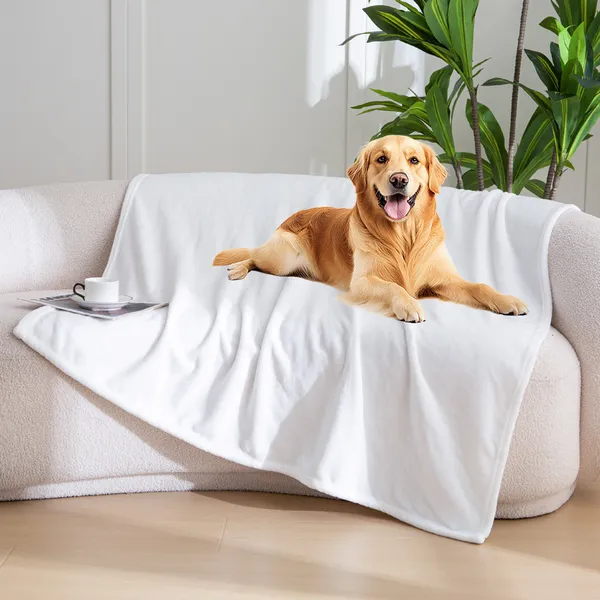 Jacquard Flannel Towel Blanket, cream - Petlland private label sourcing