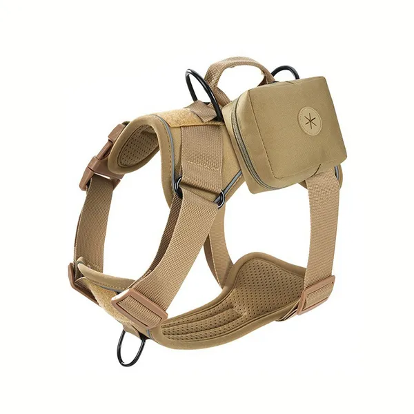 K9 Tactical Molle Harness, coyote brown - Petlland private label sourcing