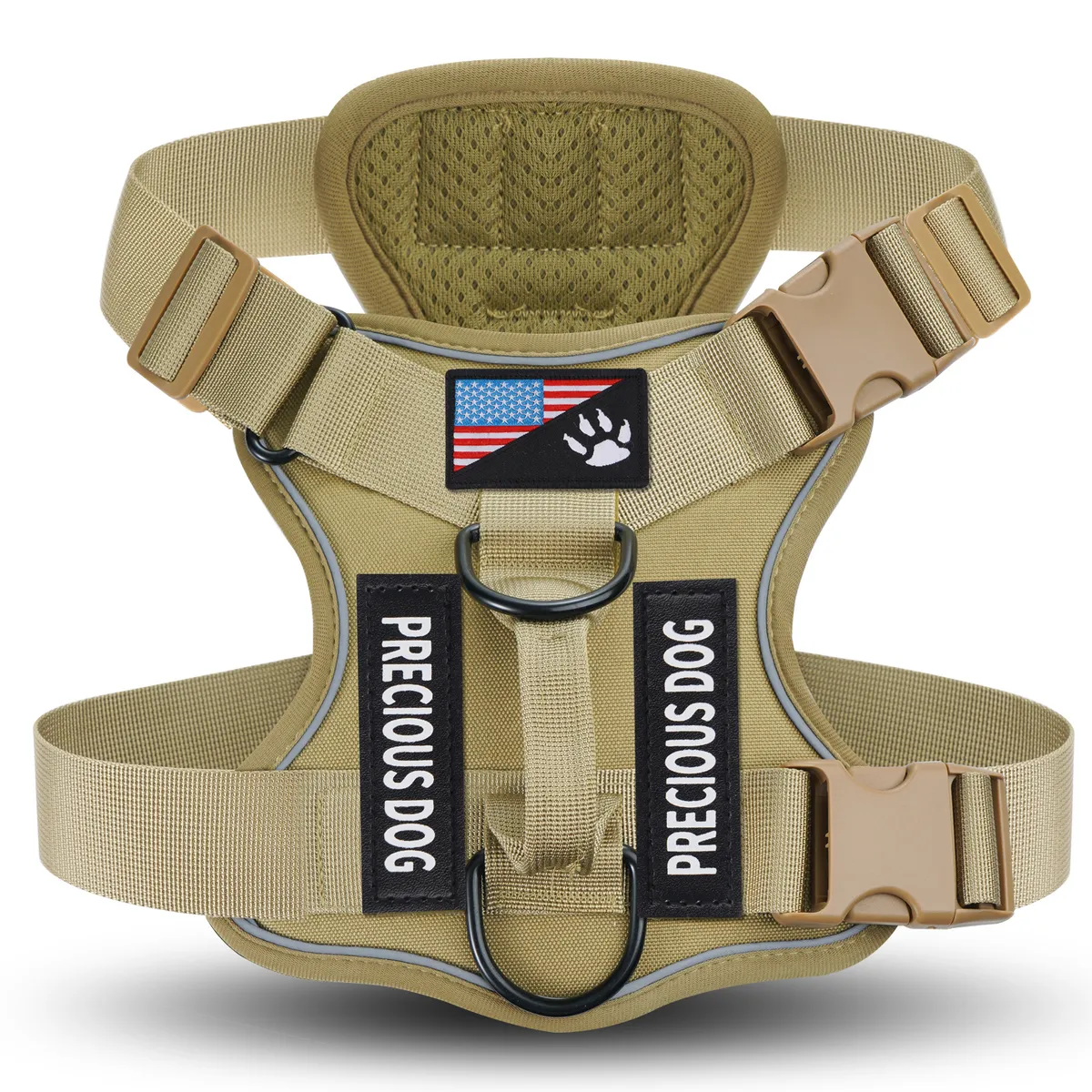K9 Tactical Molle Harness, with patches - Petlland private label sourcing