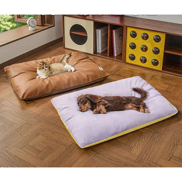 Leather Waterproof Anti-Scratch Bed, two-tone design - Petlland private label sourcing
