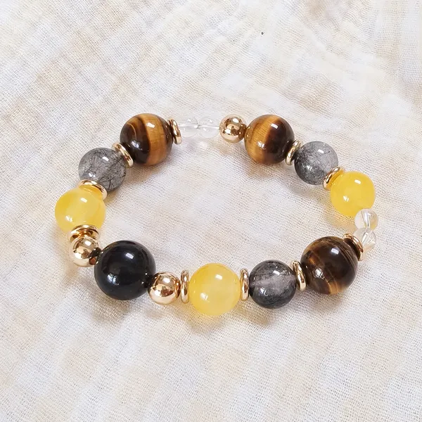 Matching Pet & Owner Crystal Set, tiger eye bracelet - Petlland private label sourcing