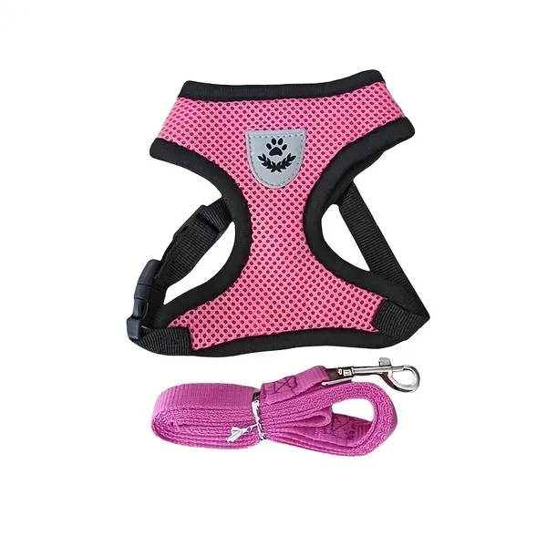 Mesh Vest Reflective Harness, pink - Petlland private label sourcing