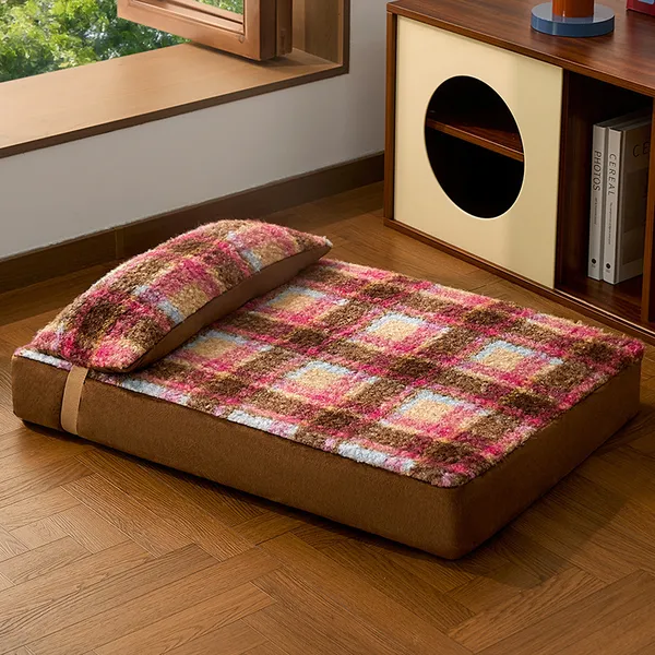 Orthopedic Mattress Pet Bed, check cover - Petlland private label sourcing