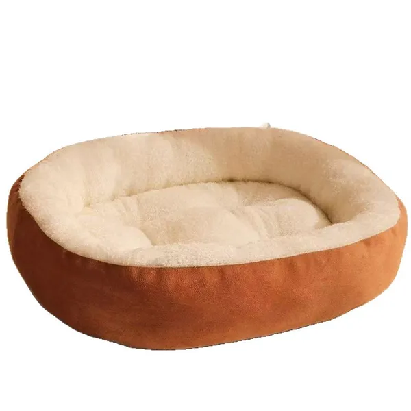 Short plush Oval All-Season Pet Bed - Petlland private label sourcing