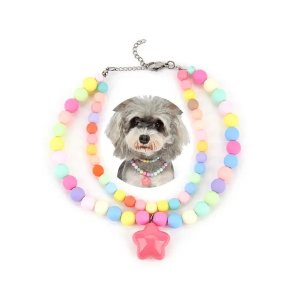 Pearl and acrylic bead Pearl & Crystal Beaded Collar - Petlland private label sourcing