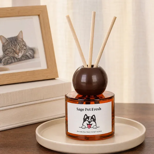 Pet-Safe Reed Diffuser / Solid Balm, on a table - Petlland private label sourcing