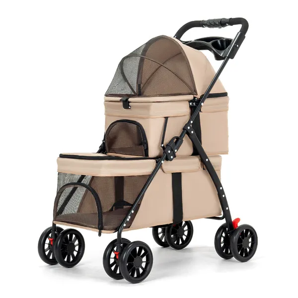 Oxford and alloy steel Pet Stroller (Single / Double Deck) - Petlland private label sourcing
