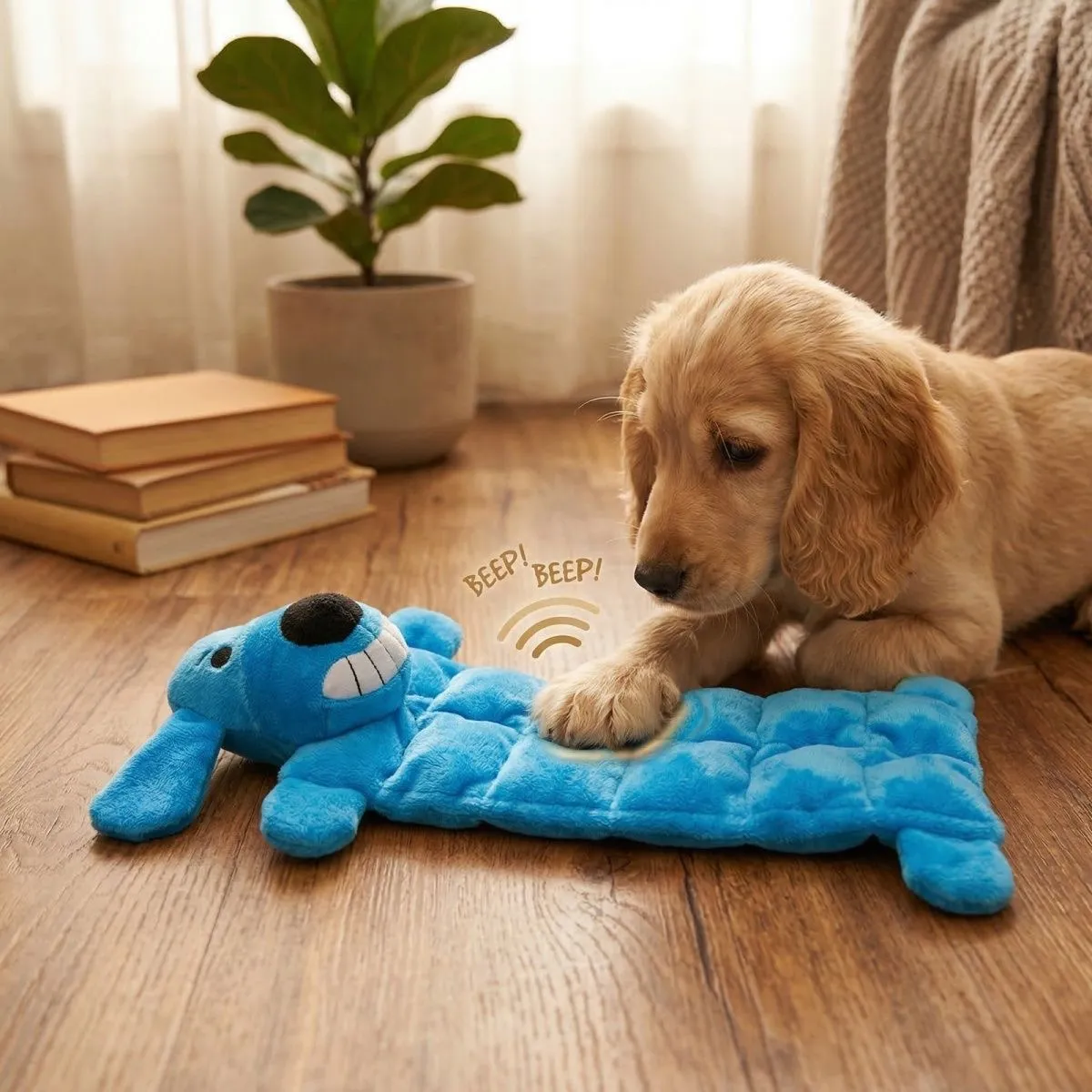 Plush Squeaky No-Stuffing Toy, in use - Petlland private label sourcing