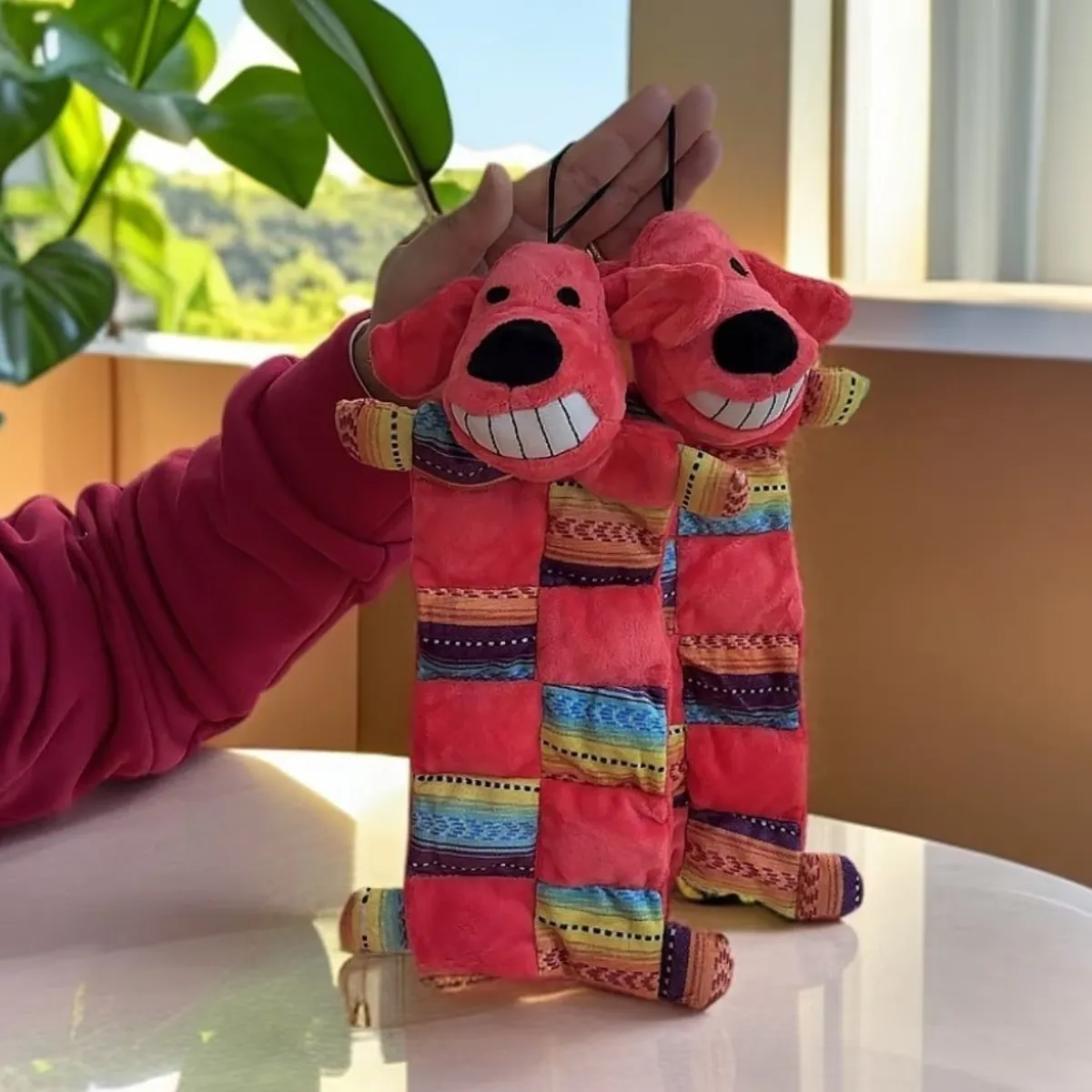 Plush Squeaky No-Stuffing Toy, size in hand - Petlland private label sourcing