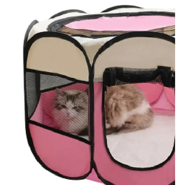 Portable Pop-Up Playpen, pink - Petlland private label sourcing
