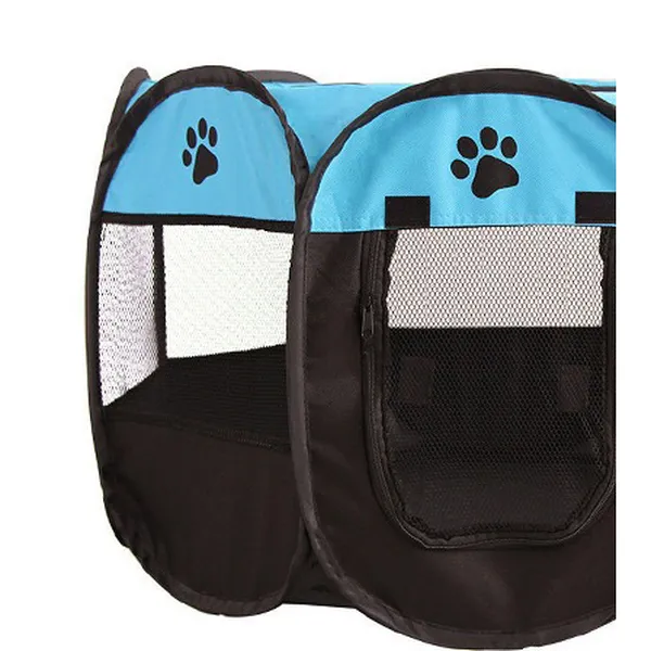 Portable Pop-Up Playpen, sky blue - Petlland private label sourcing