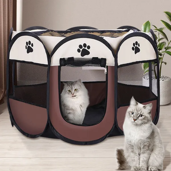 Portable Pop-Up Playpen, with cats - Petlland private label sourcing