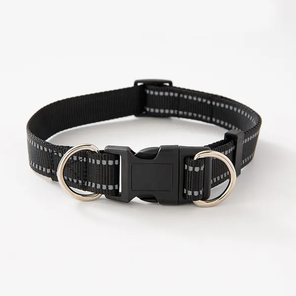 Reflective Nylon Adjustable Collar, white - Petlland private label sourcing