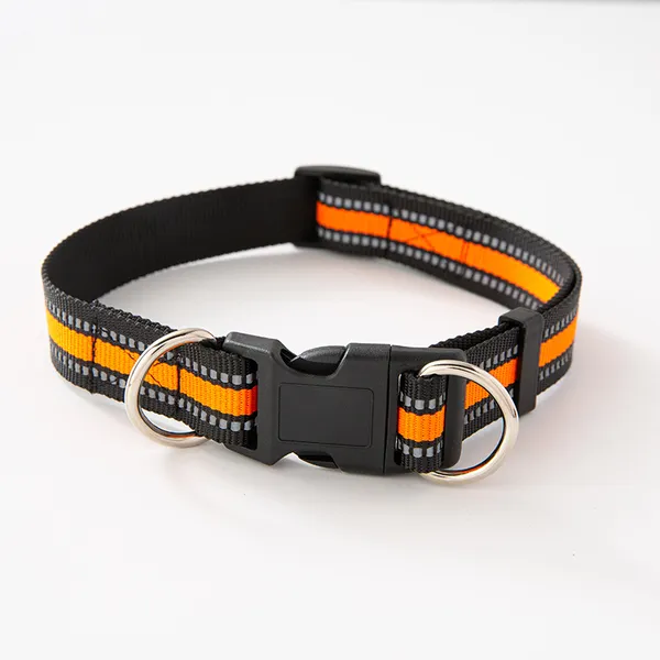 Reflective Nylon Adjustable Collar, orange - Petlland private label sourcing