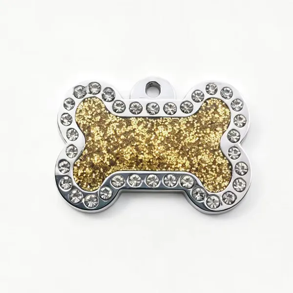 Zinc alloy Rhinestone Bone-Shape Tag - Petlland private label sourcing