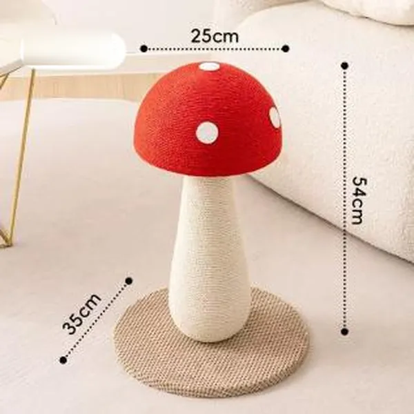 Sisal Scratching Post (Mushroom), large size - Petlland private label sourcing