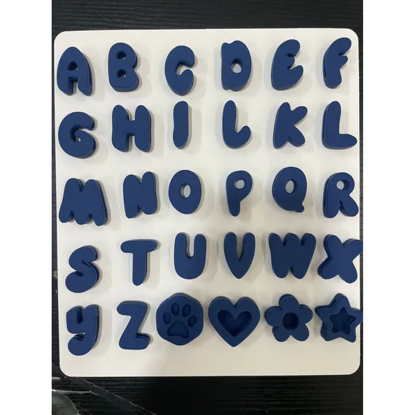 Soft Silicone Escape-Proof Collar, navy letter set - Petlland private label sourcing