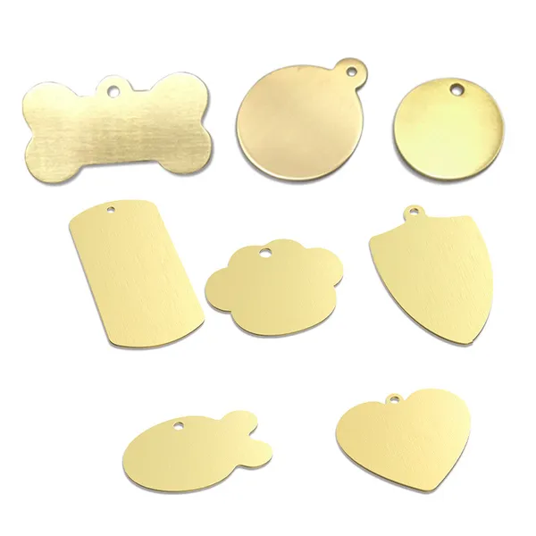 Solid Brass Blank Tag, main product view - Petlland private label sourcing