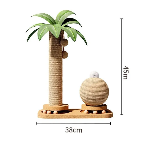 Space-Saving Wooden Cat Tree, dimensions - Petlland private label sourcing
