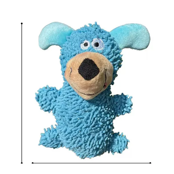 Squeaky Mop-Style Plush Toy, blue variant - Petlland private label sourcing