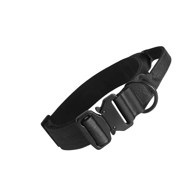 Tactical Wide Nylon Collar, black - Petlland private label sourcing